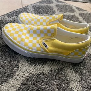 Yellow checkers vans